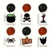 36Pcs Halloween Hanging Swirl Decorations Skeleton Spider Ghost Spooky Ceiling Decor Double Sided Paper Boo Day Card Foil Streamers for  Outdoor Indoo