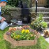 39'' x 36'' Screwless Raised Garden Bed, Hexagon Planter Box DIY Herb Garden