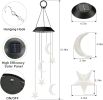 Solar Wind Chimes, Color Changing Wind Chimes Moon and Star, LED Decorative Mobile, Gift for Mom Grandma
