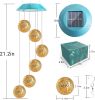 Solar Wind Chime, Color Changing Moroccan Ball Wind Chimes, LED Decorative Mobile, Gifts for Mom, Waterproof Outdoor Decorative Lights for Garden