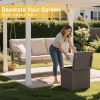 Outdoor Storage Box 31 Gallon Storage Box with Lid for Patio Furniture, Garden Tools, Pool Supplies, Waterproof and UV Resistant, Lockable, Dark Brown