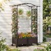 5 FT Self-Watering Vertical Raised Garden Bed with Trellis & Lockable Wheels, 2 Configurations Elevated Planter for Patio Balcony