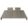 Sun Lounger Grey PE rattan, powder-coated steel, fabric Double
