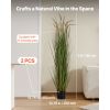 Artificial Grass Plant, 2 Pack 59 inch Horsetail Reed Grass in Pot