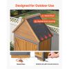 Outdoor Storage Shed, 44.09" x 66.93" Wood & Metal Garden Tool Shed with Lockable Doors & Sloped Roof