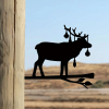 CIFbuy Whimsical iron Elk Sculpture for Garden and Patio Decor (TikTok, temu pick-up service)