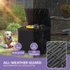 35 Gallon Resin Outdoor Deck Box, Lockable Waterproof UV Resistant Storage Container for Patio Cushions Garden Tools, Black