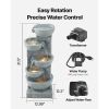 Outdoor Water Fountain, 31.5 in Height Fountain and Waterfall, 5-Tier Floor Standing Bowl-Shaped Cascading Fountains with LED Light and Pump
