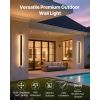 Outdoor Wall Lights, 2 Pack, 47.2 Inch Long Strip Modern Exterior Wall Sconce Light Fixtures, 2700K-6000K, IP65 Waterproof Anti-Rust