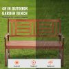 Outdoor Bench, 48 inches Wood Garden Bench for Outdoors, Outdoor Garden Park Bench with Backrest and Armrests, 700 lbs Load Capacity Bench
