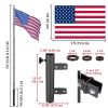 20-Ft Telescoping Flag Pole Black with Ladder Mount Holder