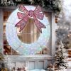 60 Inch Lighted Wreath Decoration with Dual Color LED, Christmas Wreath with Daily Timer, Remote for Indoor Outdoor