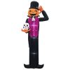 12FT Giant Halloween Inflatable Blow Up Decorations, Pumpkin Man Holding Skull with Built-in LEDs for Holiday Party Garden Lawn Yard Patio Dcor