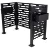 4*2FT Air Conditioner Fence for Outdoor Units Metal Privacy Fence,Metal Privacy Screen with Planter Boxes,Outdoor Trash Can Fence
