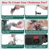 Solar Artificial Christmas Tree - 50 Warm LEDs & 2 Lighting Modes, IP44 Waterproof Auto On/Off, Lifelike Decor for Indoor Outdoor Holiday Celebrations