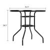 Outdoor Dining Table Round Toughened Glass Table Yard Garden Glass Table(SAME AS 93152635)