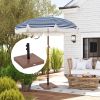 Square Patio Umbrella Base, 42 lbs Concrete Heavy Duty Umbrella Base with Holder for 1.25"/1.5" Poles for Outdoor, Lawn, Poolside, Coffee