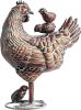 Metal Mother Hen and Chicks Statue for Yard and Garden,13.5" Lx18 H Outdoor Sculptures & Statues