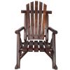 Wooden Porch Rocker Chair,Durable Wooden Porch Rocker Chair,Fir log Rocking Chair,Patio Rockers for Outside,Garde.Brown Color