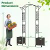 2-in-1 Garden Arch with Planter Boxes - Self-Watering System, 8 Lockable Wheels & PE-Coated Metal