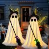 Halloween Decorations Indoor Outdoor, Spooky Ghost Halloween Decor with Witch Broom