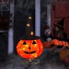 Halloween Foldable Pumpkin Lights - Pre-Lit Pop-Up Jack-O'-Lanterns with Starry Hat, 3 Modes & Battery Box for Indoor/Outdoor Decor, Porch, Garden