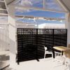 Metal Privacy Screens 72" H x 43.3" W Outdoor and Indoor Divider with Freestanding Decorative Privacy Screen for Balcony, Patio, Garden & Room Decor
