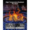 Fire Glass, 10LBS/4.5KG High-Temperature Resistant Fireplace Rocks, 3/4-Inch / 19.05 mm Reflective & Smokeless Firepit Glass Beads