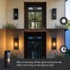 2 Pack 18 inches Outdoor Wall Lantern Light Fixture, Large Black Exterior Waterproof Wall Sconce, Anti-Rust Mount Porch Light with Clear Glass