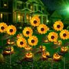 4 Pack 26.8" Large Halloween Decorations Outdoor Sunflower Sk4 Pack 26.8" Large Halloween Decorations Outdoor Sunflower Skull Solar Liull Solar Lights