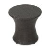 19" Kono Hourglass Table (No Glass Top) ,End table,Brown
