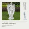 Lifelike Design 12.2" Magnesium Oxide Angel Statue Sculpture for Indoor Garden Outdoor Decor