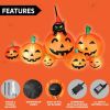 7 FT Long Halloween Inflatables Pumpkin Outdoor Decorations
