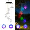 Fresh Fab Finds 2Pack Solar Moon and Star Wind Chimes 7 Color Changing Wind Chimes for Outside IPX4 Waterproof Outdoor Garden Yard Decor