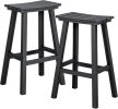 Set of 2 29" Outdoor Bar Stools, Weather Resistant All-Weather Patio Barstools for Kitchen Counter, Balcony & Backyard