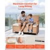 Outdoor Storage Bench, 2-Person PE Rattan Storage Bench, 70 Gal Deck Box with Cushion, Supports up to 265 lbs