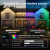 100FT Permanent Outdoor RGB Lights, Smart Outdoor String Lights with App Remote Control, 16 Million Colors & 100 Scene Modes
