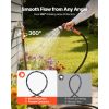 Garden Hose, 200 ft 5/8" Heavy Duty Rubber Water Hose with 10 Mode Nozzle, 150PSI Working & 600PSI Burst