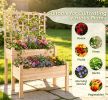 2-Tier Raised Garden Bed with Trellis for Climbing Plants Outdoor Garden Bed with Trellis System Vegetable Bed Frame
