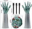Realistic Zombie Garden Stakes Halloween Decorations Outdoor Yard Stakes Outside House Lawn Patio Party Graveyard Scenes Halloween Decor