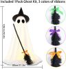 Halloween Decorations Indoor Outdoor, Spooky Ghost Halloween Decor with Witch Broom
