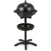 Black 1200W Electric BBQ Grill with Double-Zone Cooking, 2-in-1 Freestanding & Countertop Grill for 6-10 People