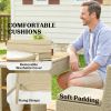 5-piece outdoor bar counter, outdoor tables and chairs, Brown