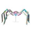3FT Halloween Decorations Light Up Spider, Outdoor Halloween Decor Lighted Iridescent Spider, Weather Proof Pre-lit Spider with 340 LED Lights