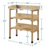 Outdoor Potting Bench Table with Storage Shelf,Natural Wood