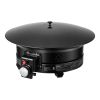 Propane Fire Pit 19-Inch, 53,000 BTU Portable Gas Fire Pit, with Grill Grate & Lava Rocks, Adjustable Flame, Folding Legs