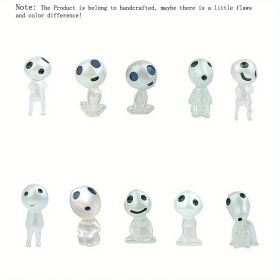 10pcs Glow-in-the-Dark Fairy Garden Accessories - Miniature Alien Elves, Ghost Kit for Micro Landscape Decoration (Quantity: 10PCS/Pack)