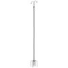 Double Shepherds Hooks for Outdoor, 8 Pack, Heavy Duty Bird Feeder Pole, 3/4 Inch Thick Garden Hooks for Hanging Hummingbird Feeder