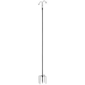 Double Shepherds Hooks for Outdoor, 8 Pack, Heavy Duty Bird Feeder Pole, 3/4 Inch Thick Garden Hooks for Hanging Hummingbird Feeder (size: 92 Inch)
