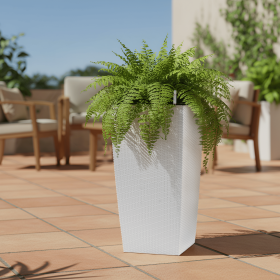 30 in Tall Large Flower Pots Planter with Self-Watering Drainage Holes&Inner Trays Indoor Outdoor Plant Pot with Drain Holes, Water Level Monitor (Color: as Pic)